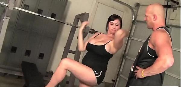  Chubby slut with big tits gets fucked hard in the locker room-hd